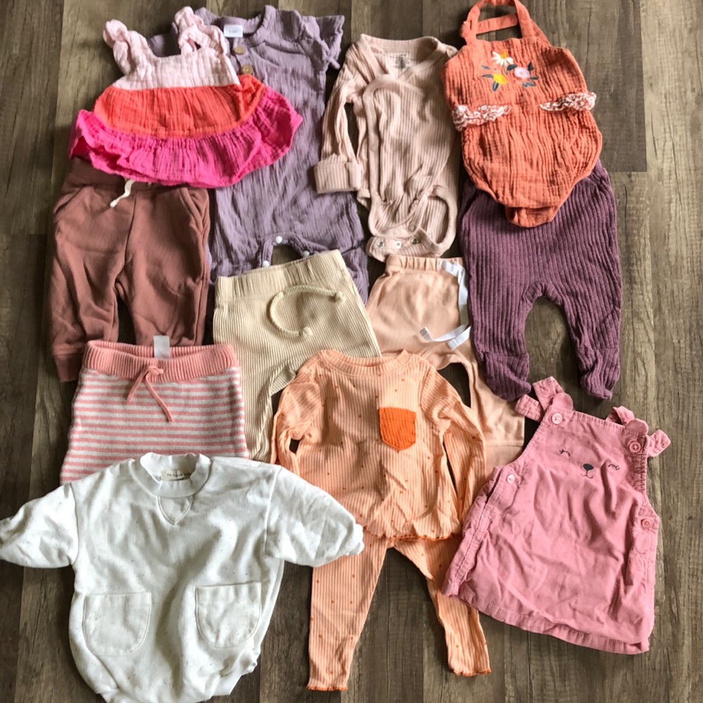 Baby Girls 3-6 Months 13 Piece Clothing Bundle
